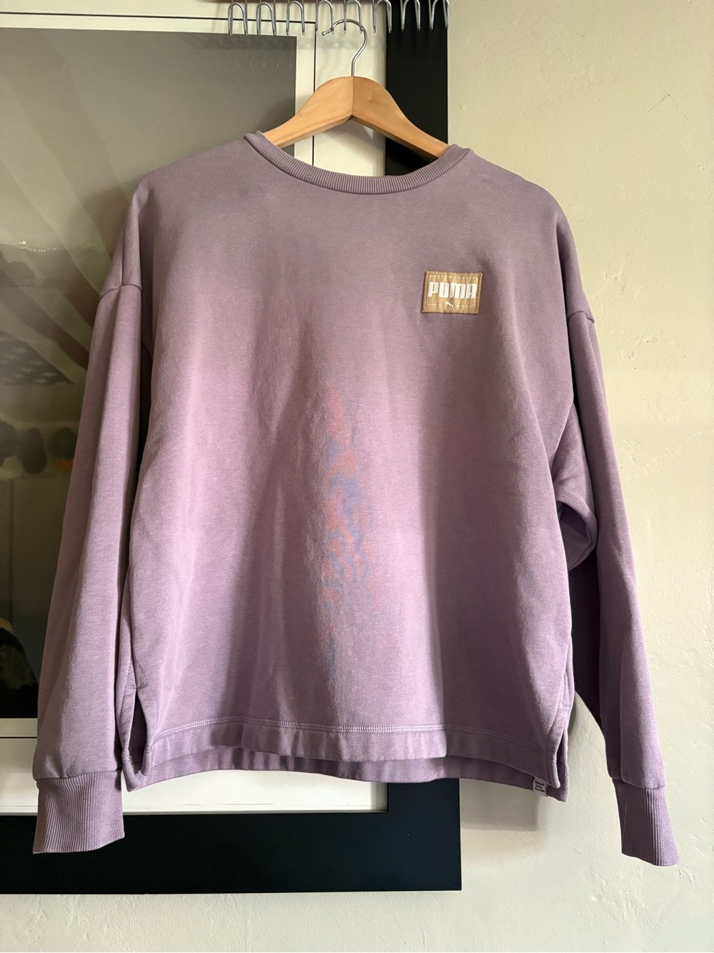 PUMA boxy Crewneck Sweatshirt in Dusty Mauve